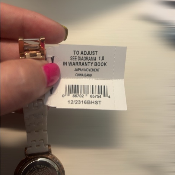 Anne Klein New York 12/2316 Ceramic Bracelet Rose Gold Watch - Picture 4 of 6